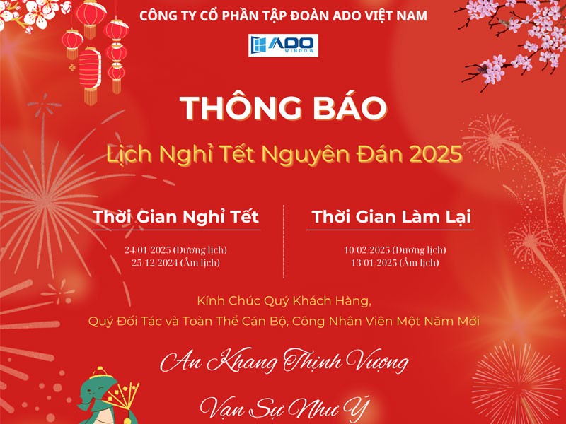 Thông báo nghỉ tết nguyên đán 2025